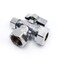 Thrifco Plumbing 1/2 Inch FIP x 1/2 Inch Slip Joint x 3/8 Inch Comp Quarter Turn Brass  Angle Stop Valve 4406484 - alternate 4